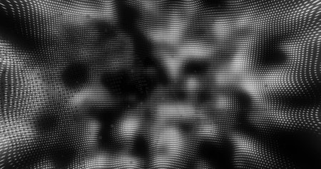 Image of spots and globe over data processing. Global business and digital interface concept digitally generated image.の写真素材