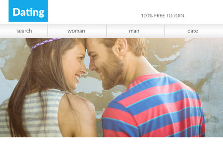 Print screen of a dating siteの写真素材