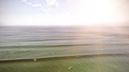 Ocean waves, Ocean view, Surfer in waterの写真素材