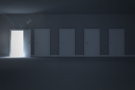 Door opening revealing light