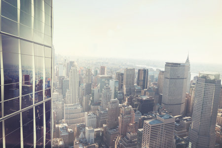 Image of a city landscape on a sunny dayの写真素材