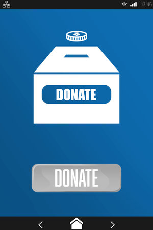 Vector icon of donation, Close-upの写真素材