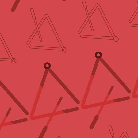 Image of triangles on red background with copy space. Colour, pattern and communication concept...