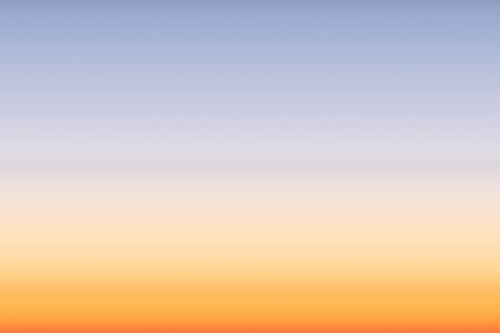 Flat gradient abstract color is flowing from bluish lavender through pastel peach to vibrant orange....