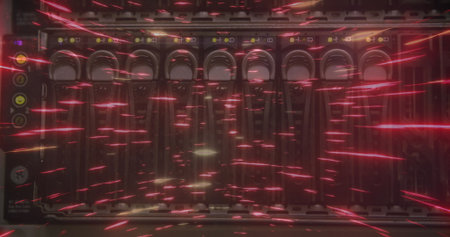Showing server chassis featuring eight hot-swappable drive bays in rack, with LED status indicators....
