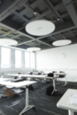 Composite image of empty modern board room in officeの写真素材