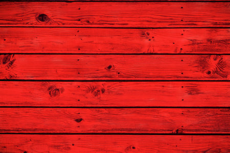 Red wooden planks with large copy spaceの写真素材