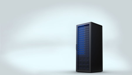 Digitally generated server tower