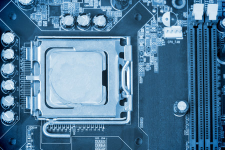 Digitally generated image of circuit board