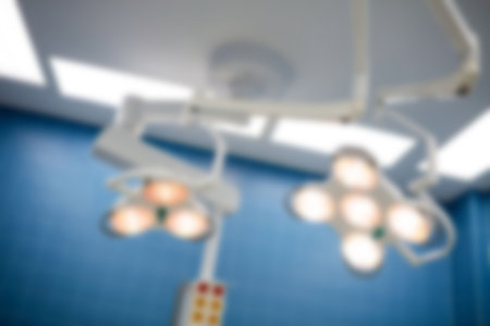 Blurry surgical lights in operating roomsの写真素材