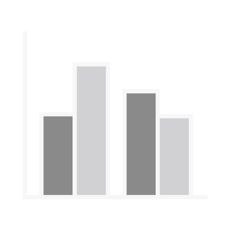 Vector image of gray bar graph against white backgroundの写真素材