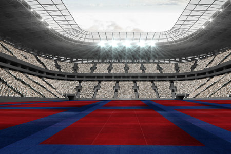 Digitally generated image of stadiumの写真素材