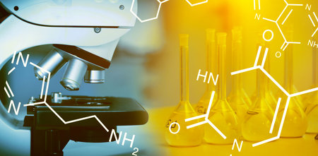 Microscope in laboratory