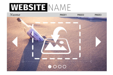 Composite image of build website interfaceの写真素材