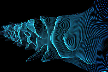 Abstract glowing black background