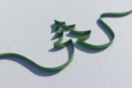 Blurry ribbon in shape of christmas treeの写真素材
