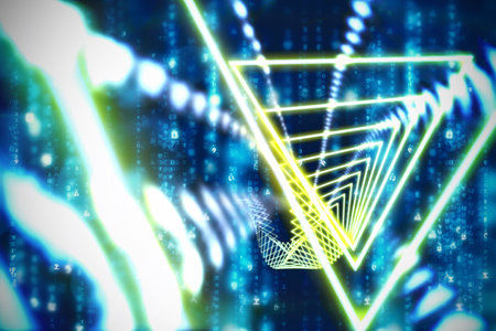 Composite image of illuminated pattern backgrounds