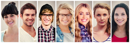 People collage portrait 7 wide