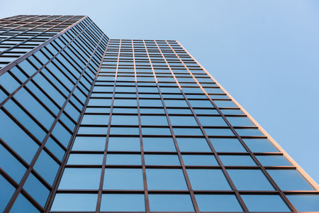 Low angle close-up view of office building