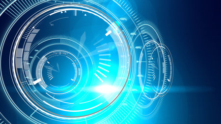 Digital image of interface against white background