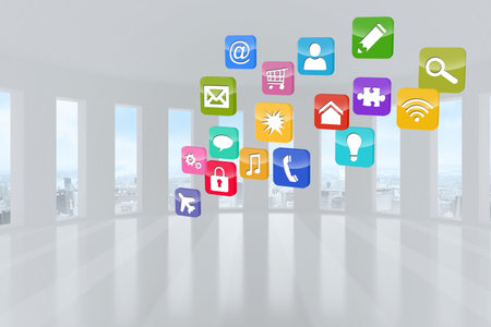 Computing application iconsの写真素材