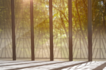 Digital composite of glass wall against tree