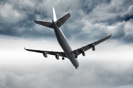 3D plane flying in the sky