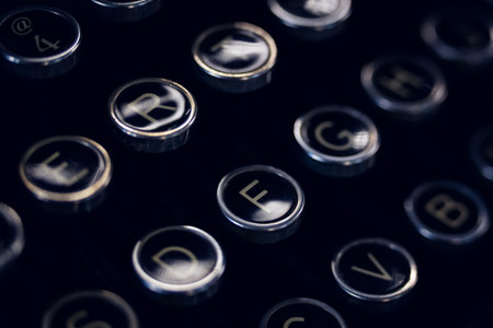 Typewriter keyboard, Close-upの写真素材