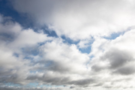 Tranquil view of cloudy sky during sunny dayの写真素材
