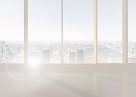 Bright white room with windows