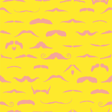 Composite image of mustaches on yellow backgroundの写真素材