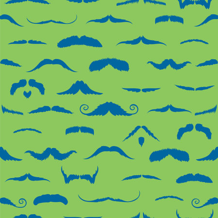 Composite image of mustaches on green backgroundの写真素材