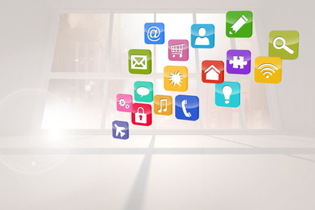 Computing application iconsの写真素材