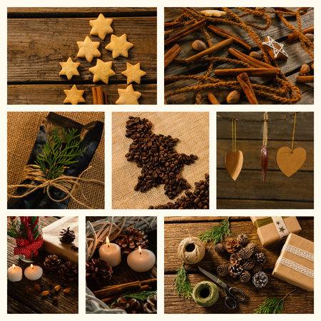 Candy gift and Christmas decorationの写真素材