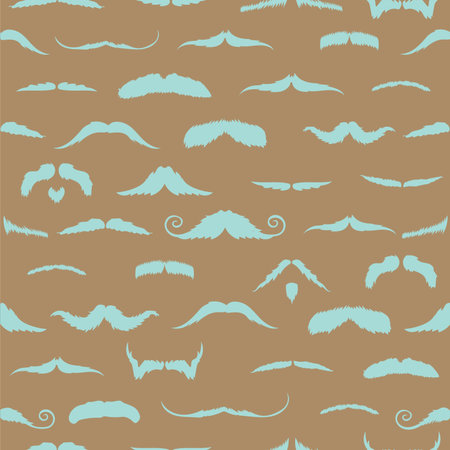 Composite image of mustaches on brown backgroundの写真素材