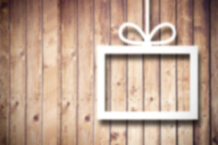 Blurred christmas decorations on wood