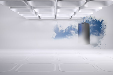 Splash showing server towerの写真素材