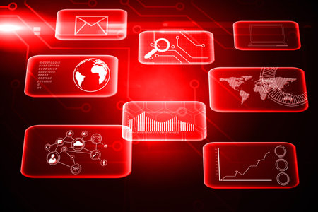 Futuristic technology interfaceの写真素材