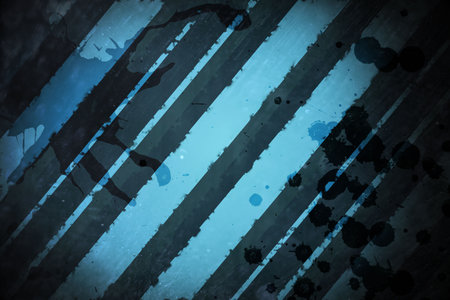 Digitally generated linear design with paint splashesの写真素材