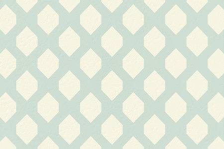 Digitally generated blue and cream patterned wallpaper