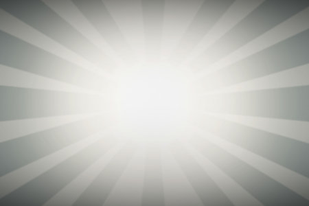 Abstract radial light burst pattern is radiating across transparent background in flat design. Geometric, luminosity, symmetry, modern, minimal, digital, futuristicの写真素材