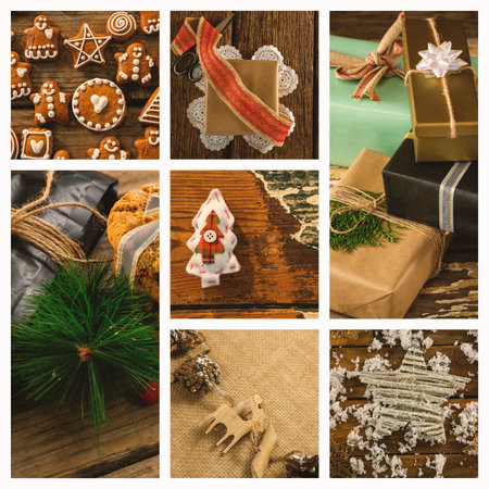 Christmas gift and candyの写真素材