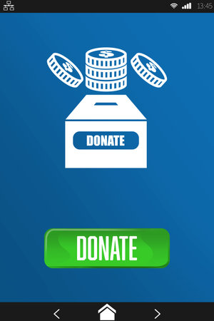 Vector icon of donation, Close-upの写真素材
