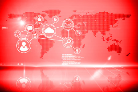 Futuristic technology interfaceの写真素材