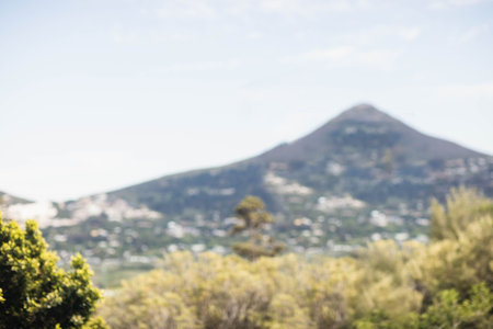 Scenic view of mountain against clear skyの写真素材