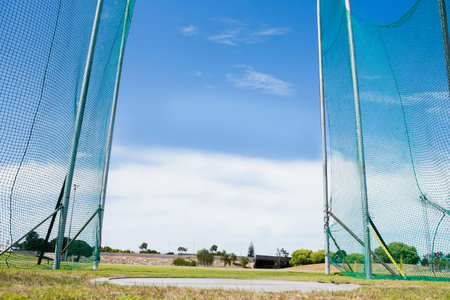 Athletic field on a sunny dayの写真素材