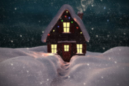 Composite image of christmas houseの写真素材