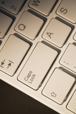 Overhead of white keyboard