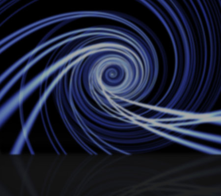 Purple spiral design on black background