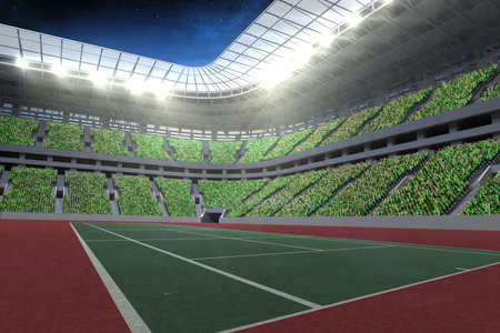 Tennis field on the nightの写真素材